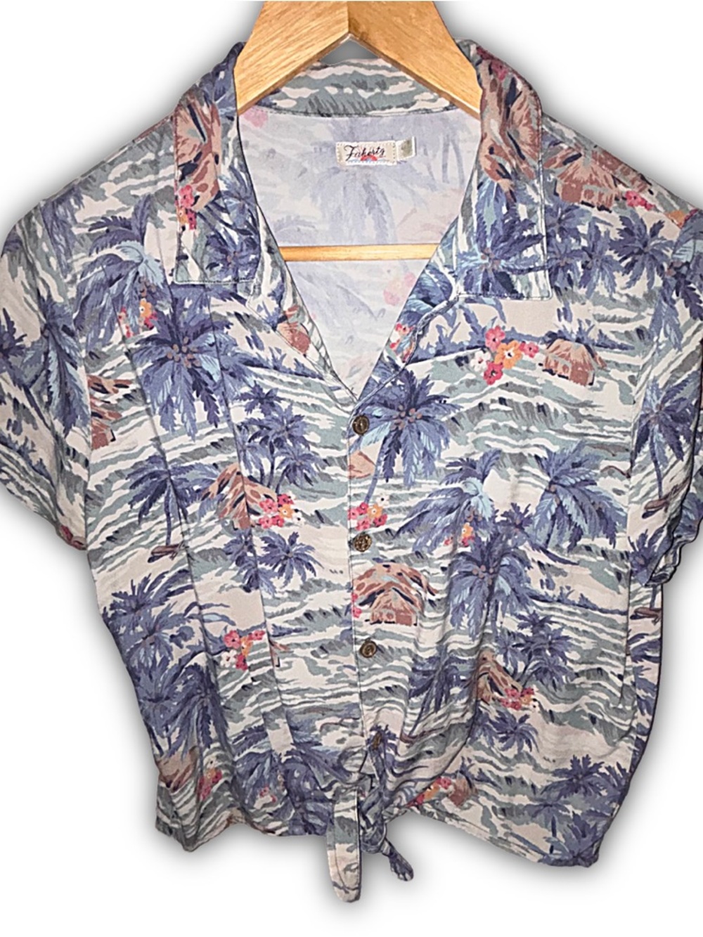 Faherty Brand Kona Camp Shirt In South Pacific Swell